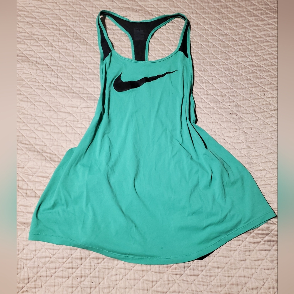 Nike Kelly Green And Black Racer Back Tank